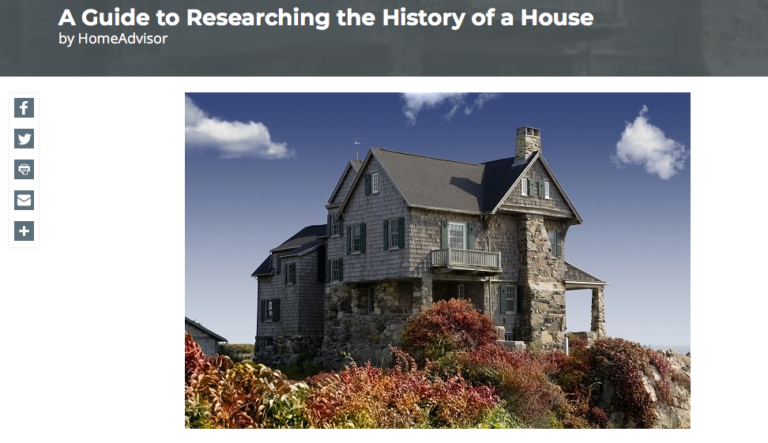 How to Research a House History